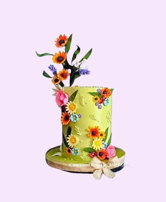 Cake with flowers