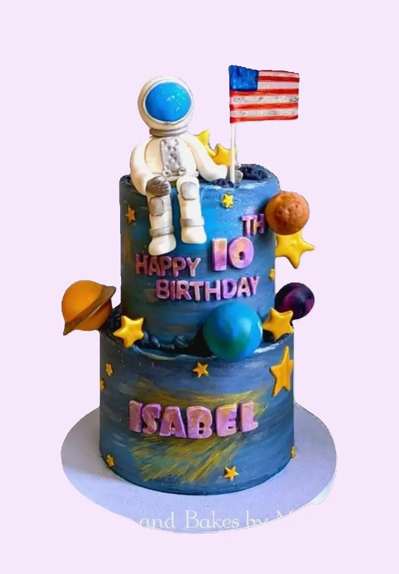 Space theme cake