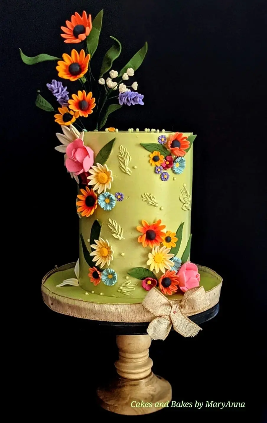 flower garden cake